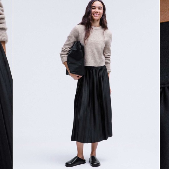 NWT Lululemon Satin Pleated Midi Skirt Black Size XS - Picture 10 of 12